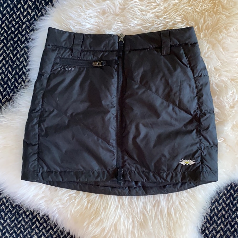 Skhoop black down mini skirt
